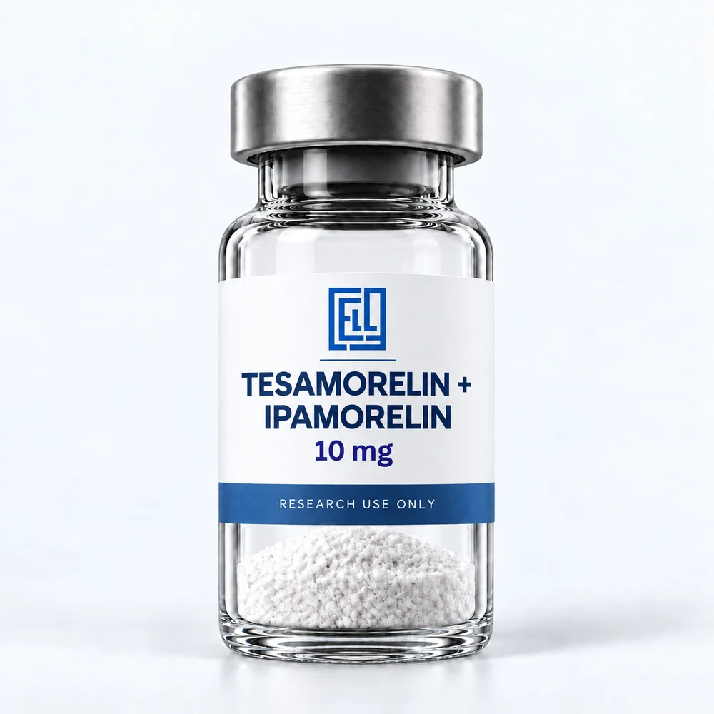 TESAMORELIN + IPAMORELIN 10 mg research vial — East Coast Labs